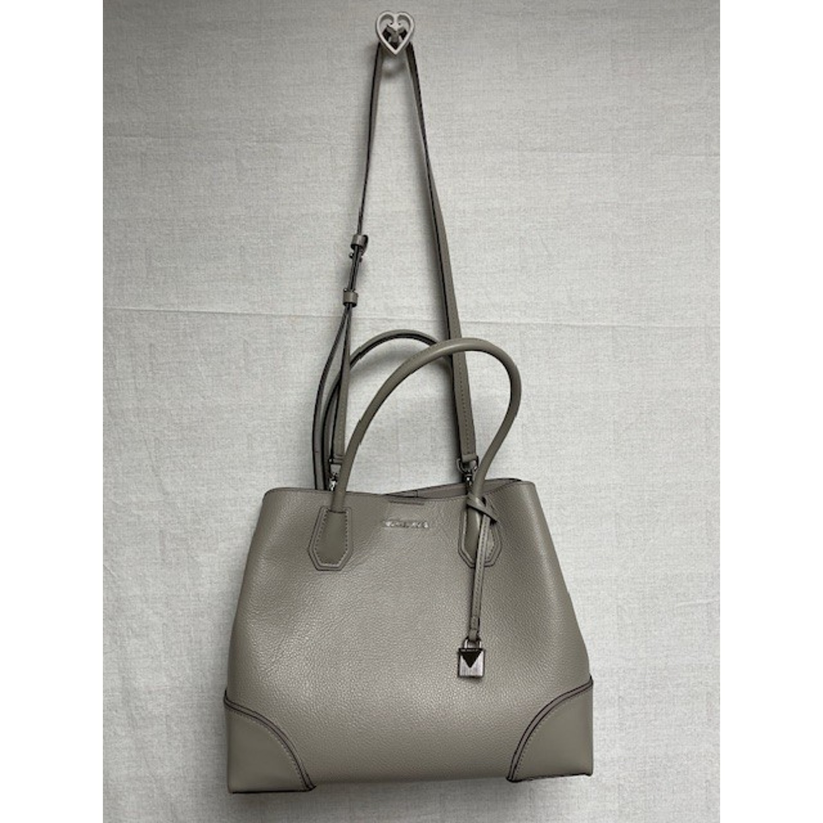 Michael Kors Mercer Gallery Medium Pebbled Leather Satchel With Dust Cover